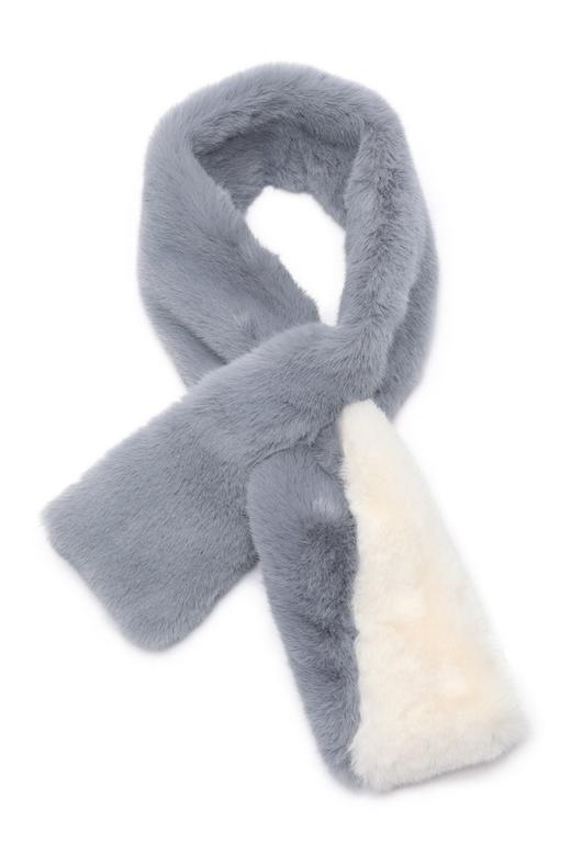 SUMMER & SAGE 几何拼色短毛围巾 8427 商品图0