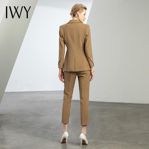 咖色西装套装女置业顾问售楼处比亚迪工作服正装女C11378+P11378 商品图3