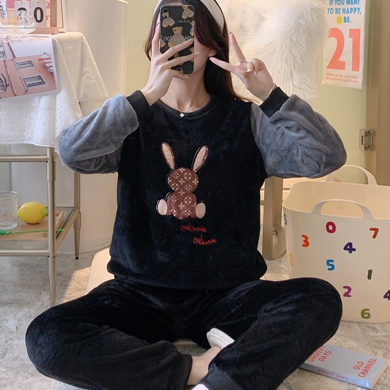 花瓣棕兔-绒-黑