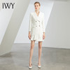 IWY/新款秋冬白色长袖连衣裙时尚通勤商务裙子白领主持人工作Q11359 商品缩略图0