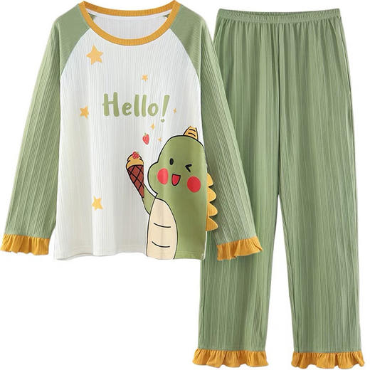 【超舒适！仙女卡通家居服】2022年新款睡衣女 家居服套装新款睡衣女 秋冬家居服卡通可爱长袖可外穿中东家居服套装 商品图4