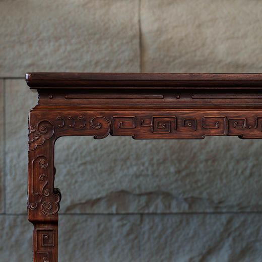 清 红木束腰云纹大画桌 商品图1