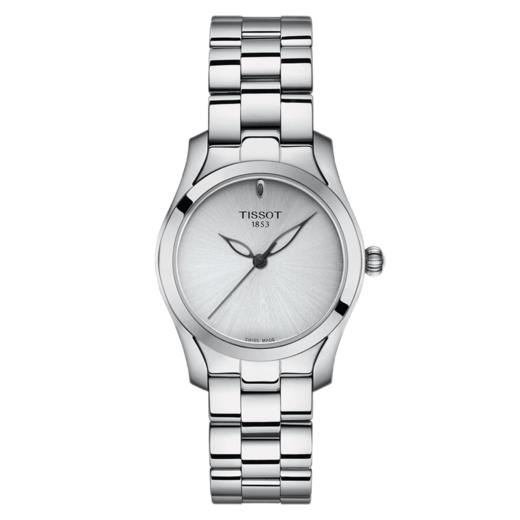 【时计廊】天梭(TISSOT)瑞士手表 海浪系列 优雅气质时尚石英表女 银色表盘T112.210.11.031.00 商品图0
