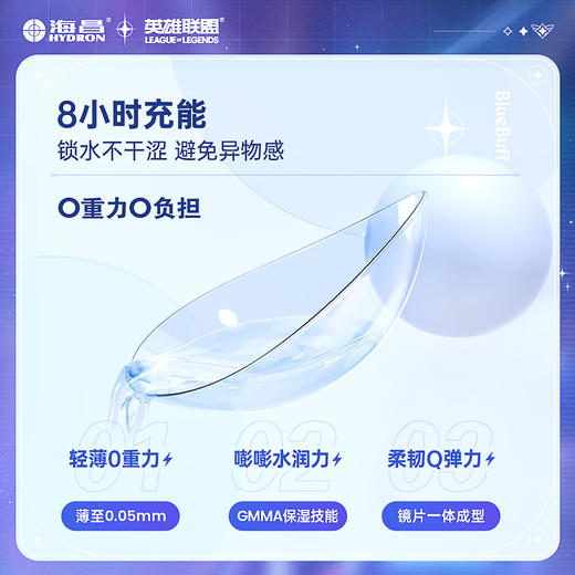 【疯狂星期四秒杀】海昌英雄联盟联名蓝BUFF系列隐形眼镜日抛10片装 商品图1