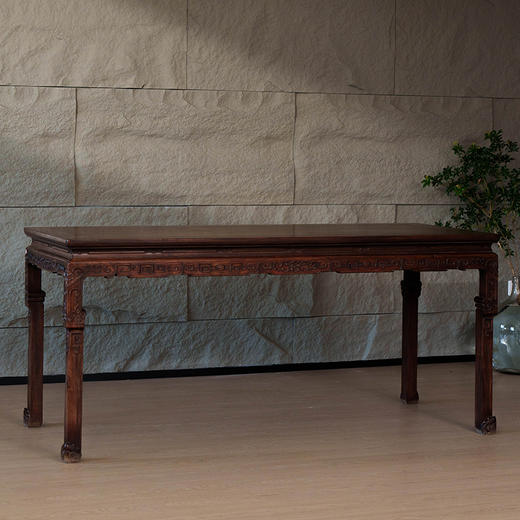 清 红木束腰云纹大画桌 商品图4