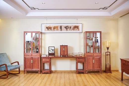 红桥红  家具严选  缅甸花梨(大果紫檀）  【202 艾克款一块玉架几案】 商品图1