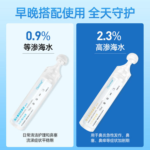朔茂Sonmol 生理性海水鼻腔清洗液 15ml*30支 等渗 高渗 鼻炎婴幼儿童鼻腔冲洗盐水 商品图4