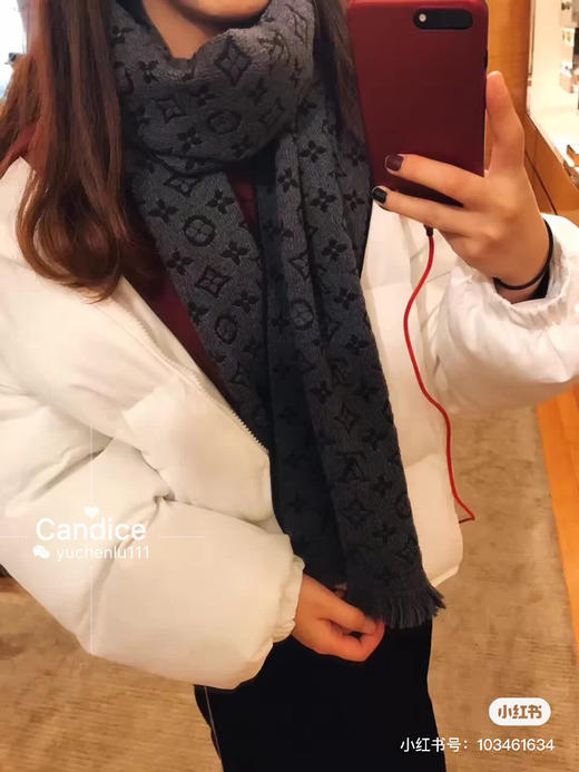 lv路易威登男款围巾-炭黑 商品图2