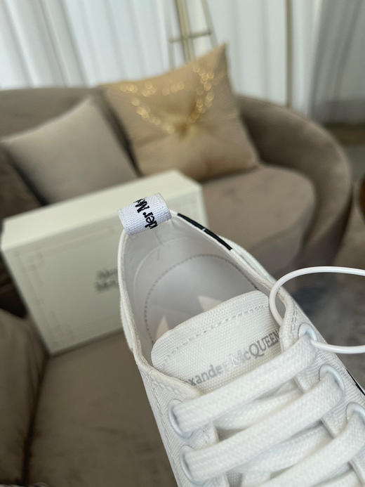 低帮白色黑字母帆布印花 商品图7