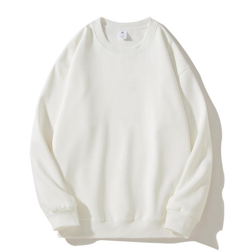 【蓄温保暖，百搭经典款】【两件立减20元】SIIJJEYY秋冬新款男女同款纯棉加绒加厚长袖圆领宽松情侣运动服男女复合绒卫衣上衣 商品图3