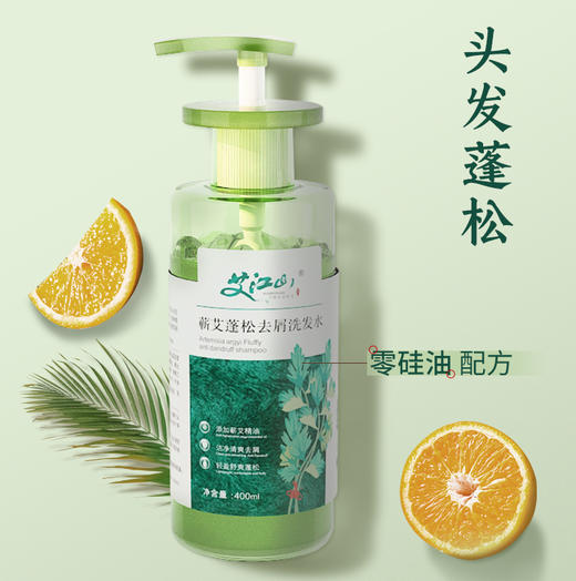 艾江山 蕲艾蓬松去屑洗发水 深层去屑 舒爽头皮 零硅油配方 商品图0
