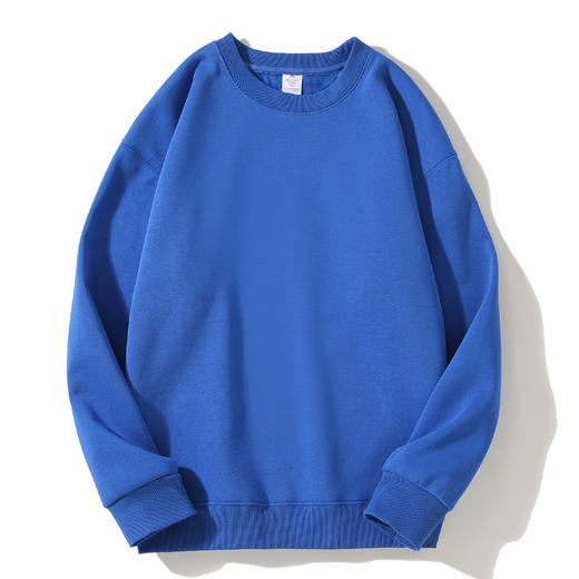 【蓄温保暖，百搭经典款】【两件立减20元】SIIJJEYY秋冬新款男女同款纯棉加绒加厚长袖圆领宽松情侣运动服男女复合绒卫衣上衣 商品图5