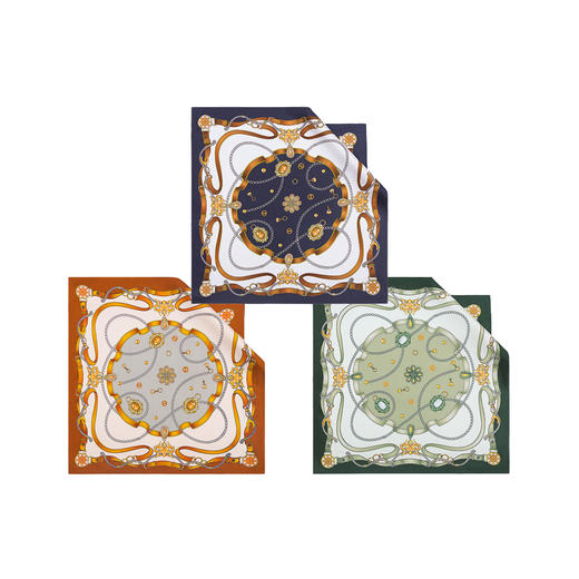 WENSLI/万事利 双面印花小方巾-光辉时分 商品图0