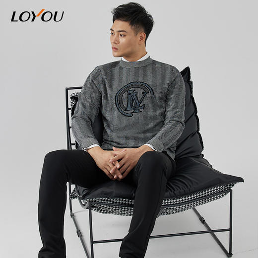 【名盾】LOYOU/朗逸秋冬毛衫套头针织长袖保暖 商品图1