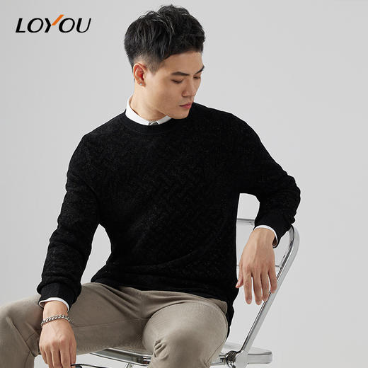 【名盾】LOYOU/朗逸秋冬新款毛衫闪耀时尚套头保暖针织衫 商品图1
