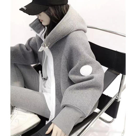 裁缝学苑AQ135 新款立领拉链连帽外套纸样女装中长款卫衣服装打板 商品图1