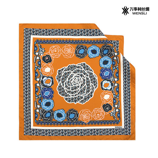 WENSLI/万事利 双面印花小方巾-杜乐丽花园 商品图3