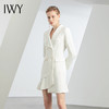 IWY/新款秋冬白色长袖连衣裙时尚通勤商务裙子白领主持人工作Q11359 商品缩略图4