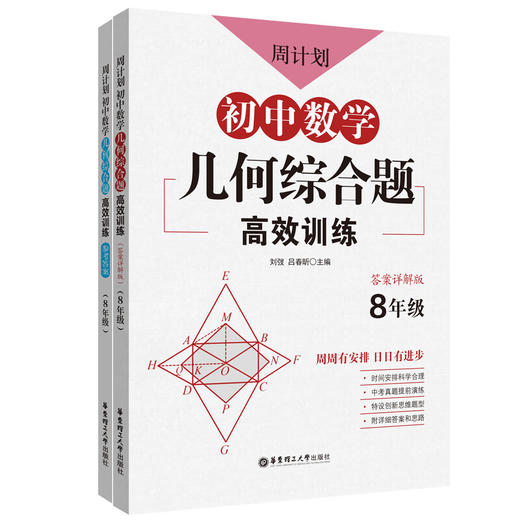 周计划:初中数学几何综合题高效训练.8年级(全2册) 商品图0