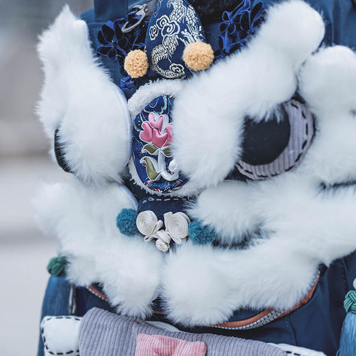 【1.21-2.6停发】芽小七原创手工醒狮双肩包舞狮书包大容量小众背包笔记本包旅行包 商品图2