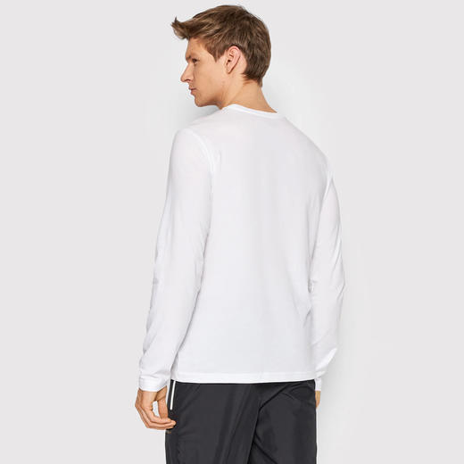 EMPORIO ARMANI 阿玛尼 男士棉质微型徽标贴片圆领长袖T恤 白色 8NPT09 PJNQZ 1100 商品图2