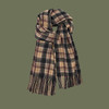 【新款时尚百搭 韩版舒适情侣围巾】咸菜绿格子双面流苏围巾女复古舒适感秋冬季加厚保暖格纹披肩围脖 商品缩略图5