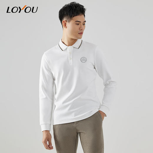 【名盾】LOYOU/朗逸秋冬长绒棉弹力POLO衫 商品图1