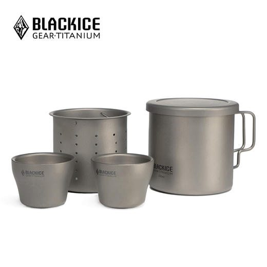 黑冰Z7207G办纯家用双层钛茶具套装户外精致露营便携式茶壶套装 商品图2