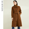 玳莎双面呢外套女2022栋新款翻领单排扣毛呢中长款大衣气质高级感 CD39305 商品缩略图0