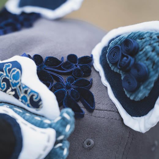 【2.10停发】芽小七原创虎头夏国潮手工男女渔夫帽大头围遮阳防晒 商品图3