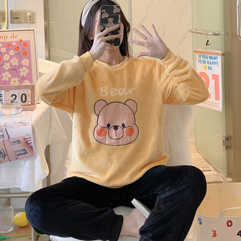 红脸熊宝-绒-黄