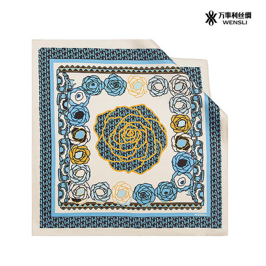 WENSLI/万事利 双面印花小方巾-杜乐丽花园 商品图5