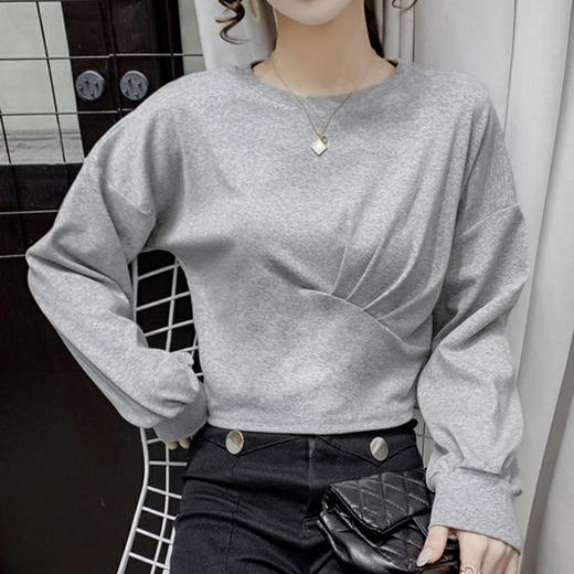 裁缝学苑AX16设计感短款落肩卫衣纸样女装新款长袖上衣服装打板图 商品图1