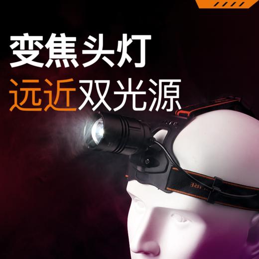 SUPERFIRE神火新品HL08头灯伸缩调焦头戴式强光远射充电夜钓灯户外防水钓鱼灯 商品图1