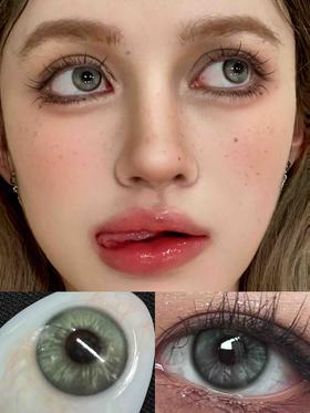 【日抛】莱琳青灰 Bollycon  中直径14.2 着色直径13.3 (同品牌多盒更划算，选款色板在详情页内）绿色