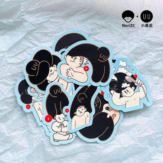 NoriZC x 小黑泥｜Shampoo｜贴纸套装｜15张一组｜有赠品彩蛋 商品图4