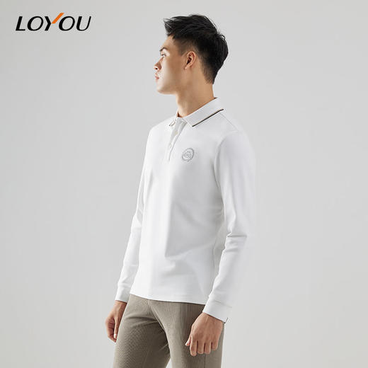 【名盾】LOYOU/朗逸秋冬长绒棉弹力POLO衫 商品图3
