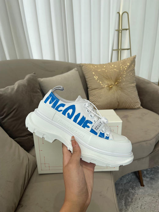 低帮白色蓝字母印花 商品图0