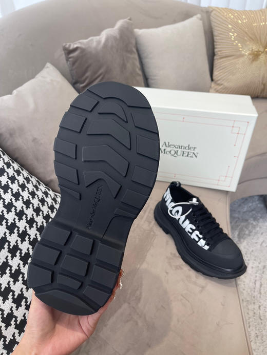 黑色低帮白字母印花帆布 商品图7