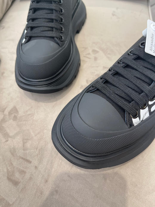 黑色低帮白字母印花帆布 商品图6