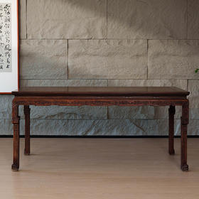 清 红木束腰云纹大画桌