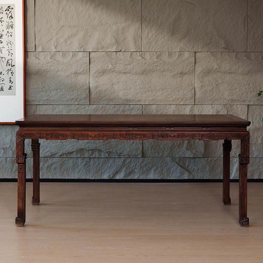 清 红木束腰云纹大画桌 商品图0