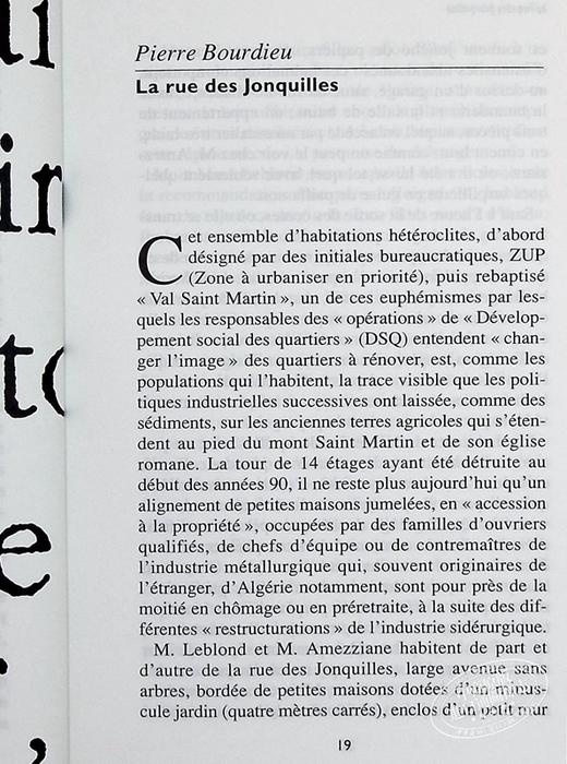 【中商原版】皮埃尔 布尔迪厄 世界的苦难 La Misere du monde 法文原版 Pierre Bourdieu 法国当代社会学家 商品图7