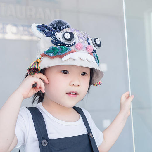 【1.21-2.6停发】芽小七原创儿童女夏虎头手工渔夫帽亲子款小帽檐盆帽遮阳防晒帽子 商品图3