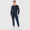 EMPORIO ARMANI 阿玛尼 男士棉质微型徽标贴片圆领长袖T恤 深蓝色 8NPT09 PJNQZ 1578 商品缩略图3