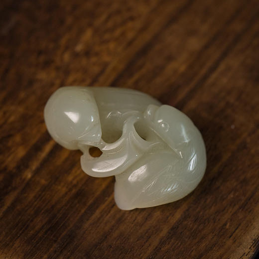 清 玉雕鸳鸯挂件 商品图3