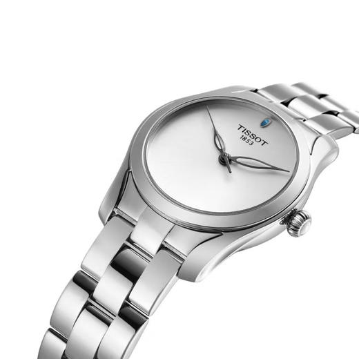【时计廊】天梭(TISSOT)瑞士手表 海浪系列 优雅气质时尚石英表女 银色表盘T112.210.11.031.00 商品图2