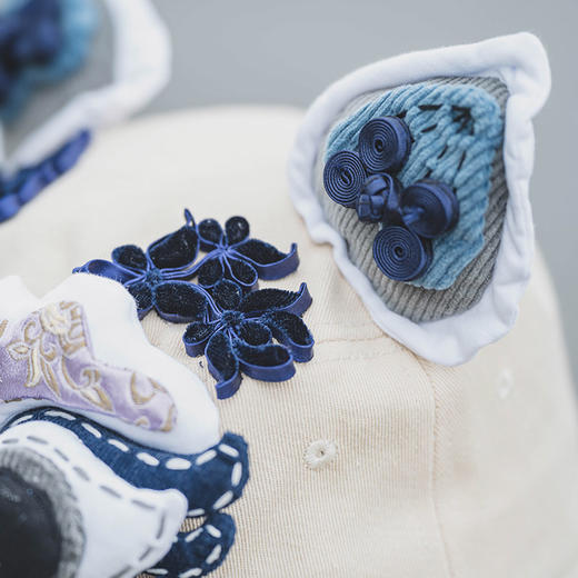 【2.10停发】芽小七原创虎头手工渔夫帽男女夏大帽檐盆帽遮阳太阳帽女防晒遮脸 商品图2