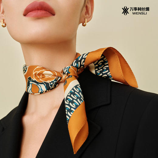 WENSLI/万事利 双面印花小方巾-杜乐丽花园 商品图1