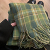 【新款时尚百搭 韩版舒适情侣围巾】咸菜绿格子双面流苏围巾女复古舒适感秋冬季加厚保暖格纹披肩围脖 商品缩略图3